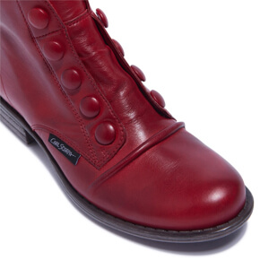 Carl Scarpa Ester Red Leather Ankle Boots